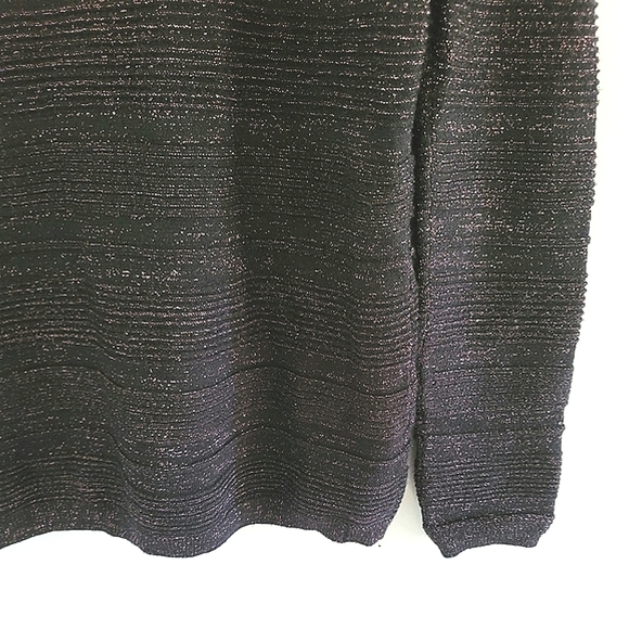 Melanie Lyne Pull-Over Knitted Shimmer Sweater Size M - Picture 5 of 8